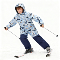 Traje de Esquí Infantil Personalizado, Chaqueta Impermeable con Acolchado y Overol Funcional para Deportes de Invierno y Nieve