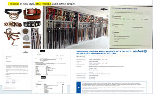 <span class=keywords><strong>Cintura</strong></span> a Due File Yonger Factory in <span class=keywords><strong>Pelle</strong></span> PU con Motivo Zebrato in Pelliccia Nera e <span class=keywords><strong>Beige</strong></span> con Fibbia in Rame Resistente - Product Image 2