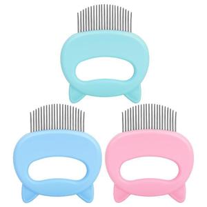 Peigne pour chat en forme de coquille, pour poils longs et courts, brosse de toilettage pour animaux, élimine les poils lâches, taille unique, en plastique - Product Image 1