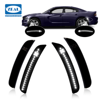 Getönte X-Style Front- und Heck-Seitenmarkierungsleuchten für Dodge Charger 2015-2021 Weiße Positionsleuchten 4-teiliges Set