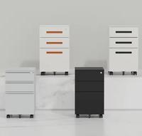 Meubles de rangement en métal blanc sur pieds, armoires de classement mobiles, meubles de rangement simples en acier, armoire de bureau avec tiroirs, armoire de classement