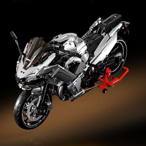Modelo de Motocicleta Kawasaki H5 a Escala 1:5, Juego de Bloques de Construcción de Plástico ABS, Juguete Educativo de Ensamblaje DIY - Product Image 5