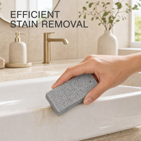 Pierre ponce nettoyante pour cuvettes de toilettes - Détartrant sans produits chimiques pour calcaire, calcium et rouille - Brique multi-usages pour grillades