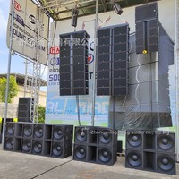 Ensemble de haut-parleurs en ligne AkuS K2 Dual 12 pouces à trois voies, réponse en fréquence 50 Hz-20 kHz, contreplaqué de bouleau américain, professionnel, pour extérieur