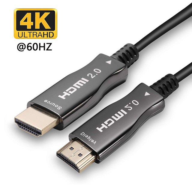 Custom Logo Ultra HD for HDMI 2.0 ARC Fiber Optic Cable 4K 60Hz 1080P 3D HDR PVC Jacket Twisted Pair for Monitor