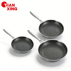 Sartén <span class=keywords><strong>Hexclad</strong></span> Premium TIANXING, Resistente a los Arañazos, Revestimiento Antiadherente de Panal de Abeja, Sartenes Multicapa de Acero Inoxidable - Product Image 1