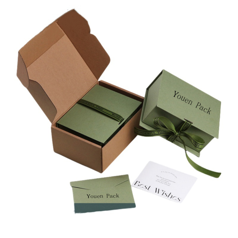 gift box book olive green