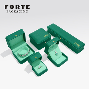 FORTE High Grade Custom Jewelry Set Including Ring Bracelet Necklace <b>Earrings</b> with Personalized Logo <b>Gift</b> Packaging Necklace <b>Box</b> - Product Image 2