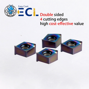 ECL TiAlN PVD Coated <b>Square</b> 4-<b>Edge</b> Double Sided Shoulder Milling Insert - Product Image 3