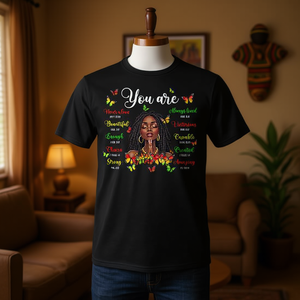 T-shirt chrétien avec verset biblique « Black History Loc'd Afro Girl You Are» - Product Image 3