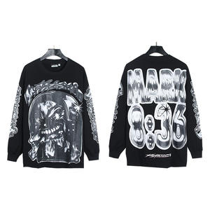 Camiseta de Hombre de Algodón 100% Tejido, Estilo Retro con Estampado Completo, Manga Corta Holgada, Marca Americana de Moda, Estilo Urbano, con Diamantes, Marca Angel - Product Image 5