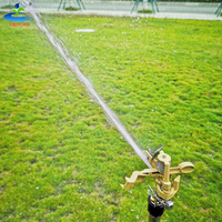 Kepala Sprinkler Impact Kuningan 1/2 3/4 Inci Otomatis Putar 360 Derajat Mini untuk Taman