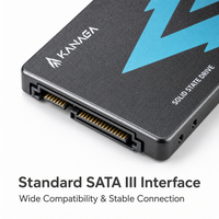 Disco de Almacenamiento Interno SSD SATA III de 2.5 Pulgadas, 256GB, 512GB, 1TB, de Alta Relación Calidad-Precio, para Trabajo Diario de Oficina y Estudio