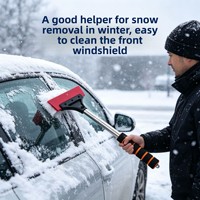 Pelle à neige pour voiture CX2025-01 avec fonctions de dégivrage et de raclage, respectueuse de la peinture, outil de dégivrage hivernal