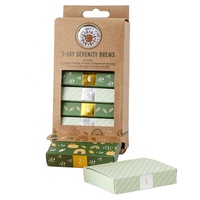 Bolsitas de Té con Forma Personalizada, Set de Regalo Bienestar 7 Días de Serenidad, Caja Dispensadora, Empaque con Etiqueta Privada, PLA Biodegradable
