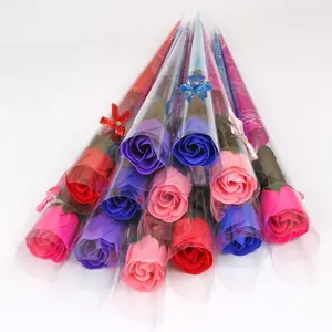 Top selling product groothandel goedkope zeep papieren rozen bloem moeder dag gift van rose bloemen