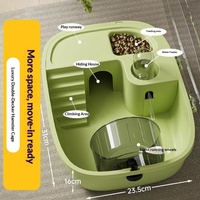Nouvelle cage à hamster portable de luxe en plastique, design de dessin animé, pour hamsters nains dorés - Espace spacieux, nettoyage facile, utilisation en extérieur