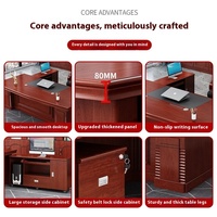 Bureau de direction moderne simple, nouveau style chinois, bord droit, bureau d'ordinateur pour patron, bureaux de direction