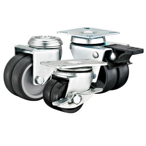 Roda Kastor Putar Ganda Ringan <span class=keywords><strong>2</strong></span> <span class=keywords><strong>3</strong></span> Inci dengan Roda Karet TPR Nylon PP dan Rem Pedal Samping Total Lock untuk Penggunaan Industri - Product Image 2