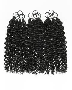 Extensions per capelli ricci birmani con nodi miracolosi, 100% umani, 12A, stile boho vietnamita, confezione da 12 pezzi, per intrecciare - Product Image 2