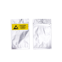 Sacs refermables antistatiques en film métallisé imprimé/blank, résistants à l'humidité, pour l'emballage de puces et de circuits imprimés