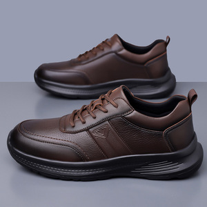Zapatos Casuales para Hombre, con Punta Redonda, Cordones, Suela Plana de Goma, Entresuela de EVA, Forro de PU, para Todas las Temporadas, Color Sólido - Product Image 4