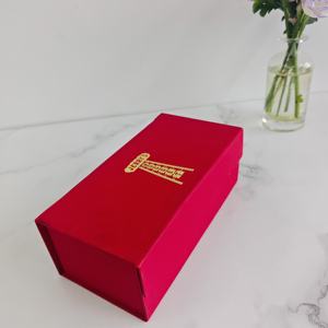 Boîte de rangement magnétique de style <span class=keywords><strong>livre</strong></span> rouge <span class=keywords><strong>bordeaux</strong></span> de haute qualité pour emballage de vin haut de gamme - Product Image 1