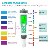 Type de stylo numérique Portable PH mètre laboratoire pureté de l'eau électronique TDS PH EC TEMP mètre à vendre testeur compteur numérique