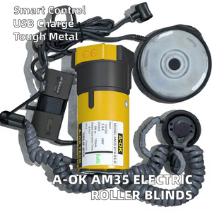 <span class=keywords><strong>Moteur</strong></span> tubulaire électrique A-OK AM35 35 mm – <span class=keywords><strong>Prix</strong></span> usine – Stores enrouleurs électroniques pour intérieur/extérieur – Métal – Idéal pour le bureau - Product Image 2