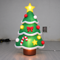 Sapin de Noël gonflable de 6 pieds, sapin de Noël gonflable pour l'extérieur et l'intérieur, décoration de jardin pour les fêtes avec lumières LED