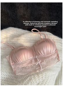 Completo Intimo da Sposa in Pizzo, <span class=keywords><strong>Reggiseno</strong></span> Sexy Mezza Coppa Push-up Senza Ferretto per Seno Piccolo, Ingrosso - Product Image 4