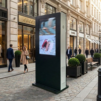 Affichage numérique extérieur à double écran de 55 pouces, IP65, écran LCD Android, affichage publicitaire, écran partagé à distance, haute luminosité