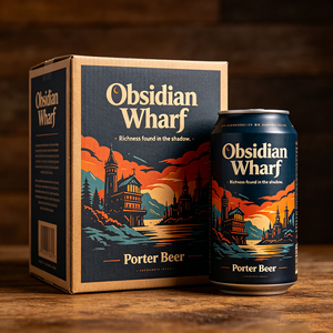 Premium Eco-friendly Embossing Recyclable Folding Barrel Aged <strong>Porter</strong> <strong>Beer</strong> Retail Display Shipment Box - Product Image 2