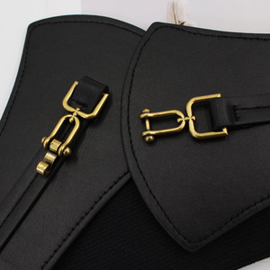 Thời trang đàn hồi đàn hồi rộng dây thắt lưng của phụ nữ phụ kiện quần áo co giãn hợp kim khóa cho hàng ngày hoặc bên sử dụng vành đai - Product Image 3