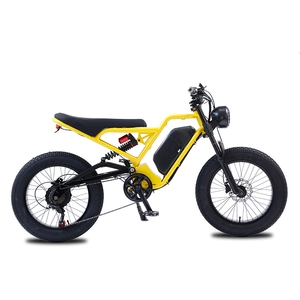 Bicicleta Eléctrica Negra y Amarilla con Neumáticos Gruesos de 20"*4.0 para Nieve y Playa, 48v 750w 1500w con Batería de 13Ah 18Ah, Yj-750/1000w, Bicicleta Eléctrica con Neumáticos Gruesos de 20"*4.0 F - Product Image 6