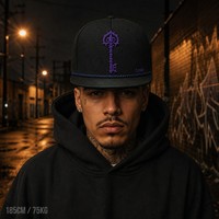 Casquette Trucker 5 Panneaux Vintage Personnalisée avec Broderie, Visière en Mousse et Filet, Style Urbain Chicano Côte Ouest, Vente en Gros