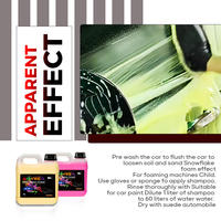 Produit de lavage de voiture 1L de mousse de couleur avec mousse épaisse a de fortes capacités d'émulsification et de décontamination enlever l'asphalte