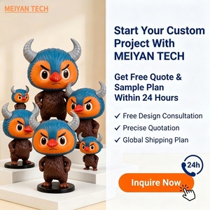 Jouet en vinyle artistique personnalisé MEIAN, ODM Bull Horn, monstre mignon en plastique PVC 3D, jouets en vinyle pour collection <span class=keywords><strong>de</strong></span> figurines - Product Image 5