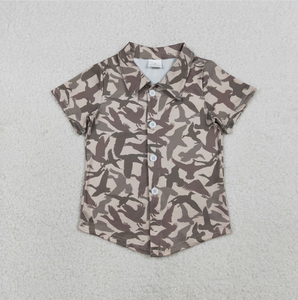 Camisas Polo de Manga Corta con Botones y Estampado de Camuflaje del Sur para Bebés Niños - Product Image 6