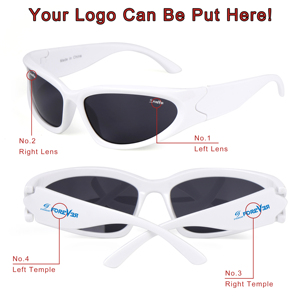 エイリアンラップアラウンドシェード未来的な楕円形の流行のアイウェアY2Kサングラスサングラス女性男性用 - Product Image 2