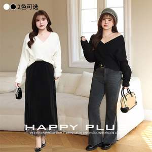 Suéter cruzado con cuello en V para mujer Runqi, de punto de grosor medio, antipilling, con etiqueta, talla grande, ajuste ceñido, capa base - Product Image 4