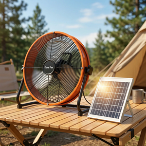 Ventilador Portátil Plegable Solar Recargable por USB, Suministro Directo de Fábrica, Ultra Silencioso, 5 Velocidades, 17 Horas de Autonomía, Ventilador de Extracción Independiente de 14 Pulgadas - Product Image 4