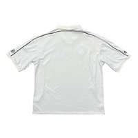 Maillots de football personnalisés coupe oversize et courte, avec broderie, logo en patch tissé et impression de passepoil, style streetwear