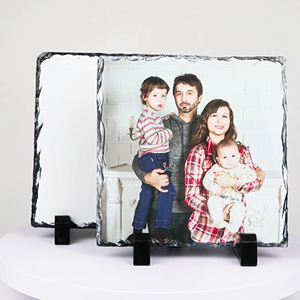MD-19 Lastre di Ardesia Personalizzabili per Foto, 15*15 cm, Cornice Fotografica in Ardesia per Matrimoni ed Eventi, Cuore in Pietra Personalizzato, Artigianato - Product Image 6