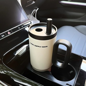 Lucky Supply Chain Insulated Water Bottle 32oz With Straw And Handle For Car Travel Use - Product Image 2