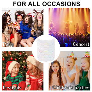 8 autocollants de <span class=keywords><strong>tatouage</strong></span> temporaire pour le visage, effet holographique caméléon blanc, paillettes or/argent/or rose, à la mode, tenue 1 semaine - Product Image 6