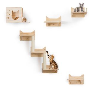 Rascador para Gatos de Madera Ecológico, Muebles para Gatos, Estante para Escalar Paredes y Plataforma de Salto para Gatos, Venta al por Mayor de Fábrica - Product Image 1