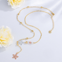 Collier tendance en chaîne à maillons perlés plaqué or 18 carats avec pendentif cœur pour femme, idéal pour un cadeau