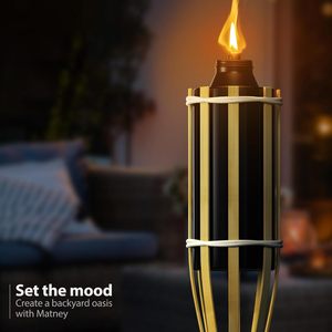 Lampes <span class=keywords><strong>à</strong></span> <span class=keywords><strong>huile</strong></span> en bambou, 4 pieds de haut, <span class=keywords><strong>pour</strong></span> l'extérieur, écologiques, durables, parfaites <span class=keywords><strong>pour</strong></span> les fêtes, le camping, la décoration, l'utilisation en soirée en plein air - Product Image 3