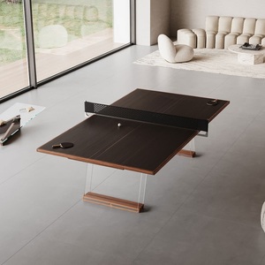 Table de <span class=keywords><strong>ping</strong></span>-<span class=keywords><strong>pong</strong></span> intérieure en verre et bois de conception nouvelle et haut de gamme avec ensemble de <span class=keywords><strong>ping</strong></span>-<span class=keywords><strong>pong</strong></span> multifonctionnel de luxe pour usage domestique et commercial - Product Image 4